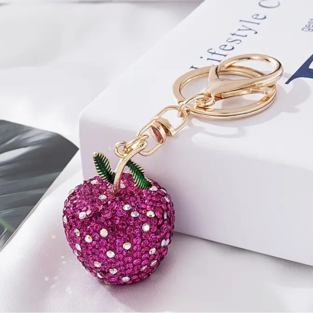 Sparkling Fruit Keychain Bag Charm.